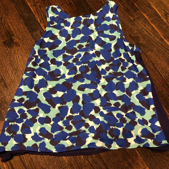 Aqua Tops - Large Blue Sleeveless Blouse from Aqua